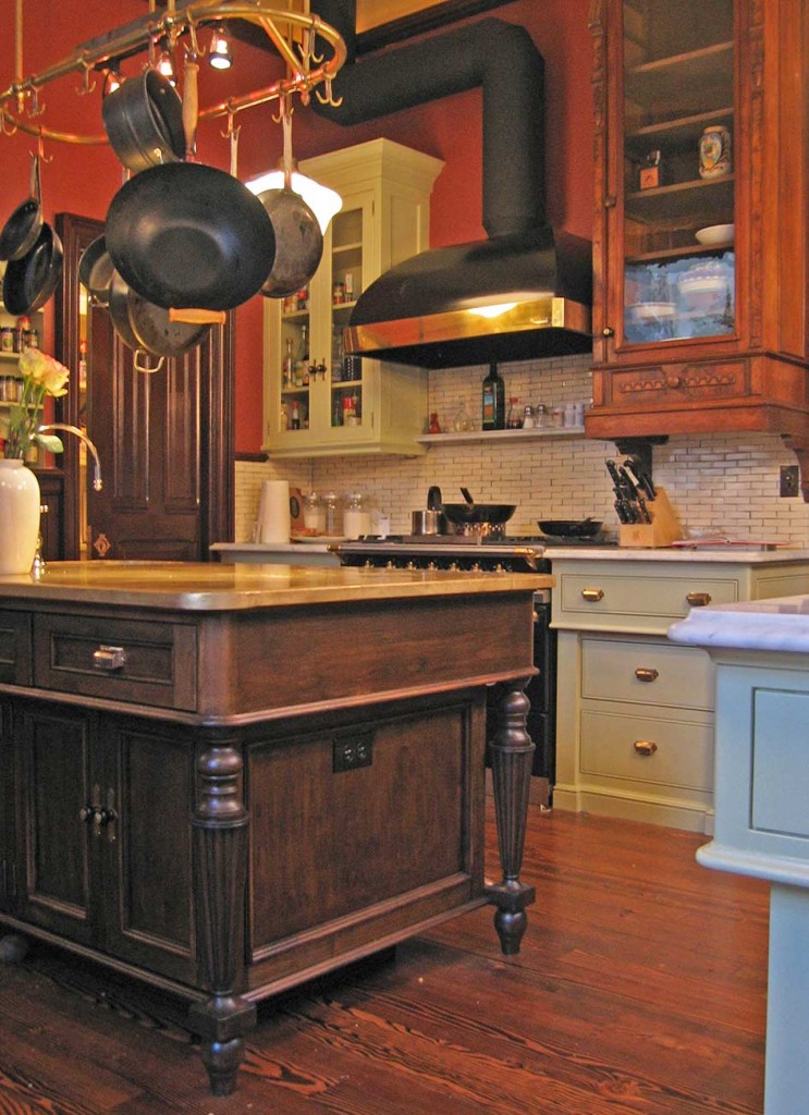 traditional victorian custom kitchen in Pacific Heights CA