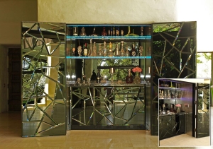 MIrrored Bar Combo by Design in Wood, Andrew Jacobson, Petaluma, Ca