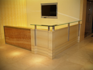 Danville Corporate Office Reception Desk by Design in Wood, Andrew Jacobson, Petaluma, Ca