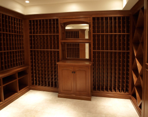 Kentfield Wine Cellar - custom woodwork by Design in Wood, Petaluma, CA. Andrew Jacobson - (707) 765-9885