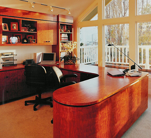 Pacific Heights Office - custom woodwork by Design in Wood, Petaluma, CA. Andrew Jacobson - (707) 765-9885