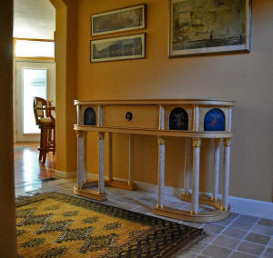Stadium Table - custom woodwork by Design in Wood, Petaluma, CA. Andrew Jacobson - (707) 765-9885