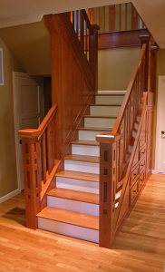 Arts & Crafts Stairway by Design in Wood, Andrew Jacobson, Petaluma, Ca