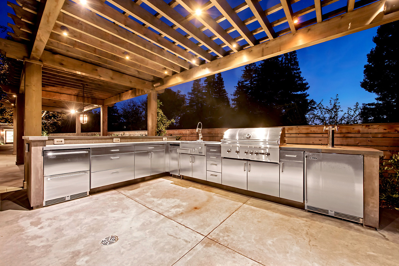 stainless steel outdoor kitchen design